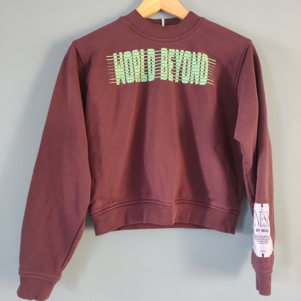 Alexander McQueen McQ Genesis II CROP SWEATSHIRT XS NWT